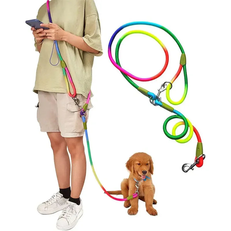 Laisse Mains Libres Réfléchissante pour Chien – Nylon Ajustable