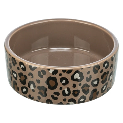 Trixie Feeding Bowl / Water Bowl Leo Ceramic Panther Print Assorted