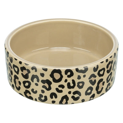 Trixie Feeding Bowl / Water Bowl Leo Ceramic Panther Print Assorted