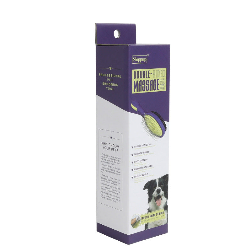 Peigne Double Face pour Chien et Chat - Démêlant & Massage