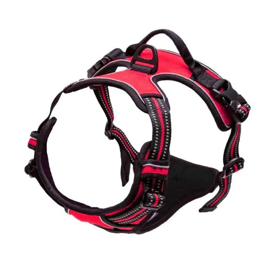 Harnais Anti-Traction pour Chien – Réfléchissant, Ajustable, Clip Frontal