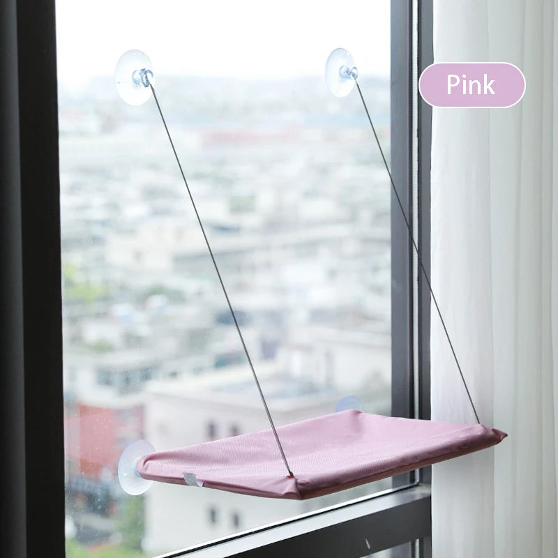 Hamac Suspendu pour Chat – Siège Fenêtre Ensoleillé Jusqu’à 20kg, Tissu Oxford Lavable