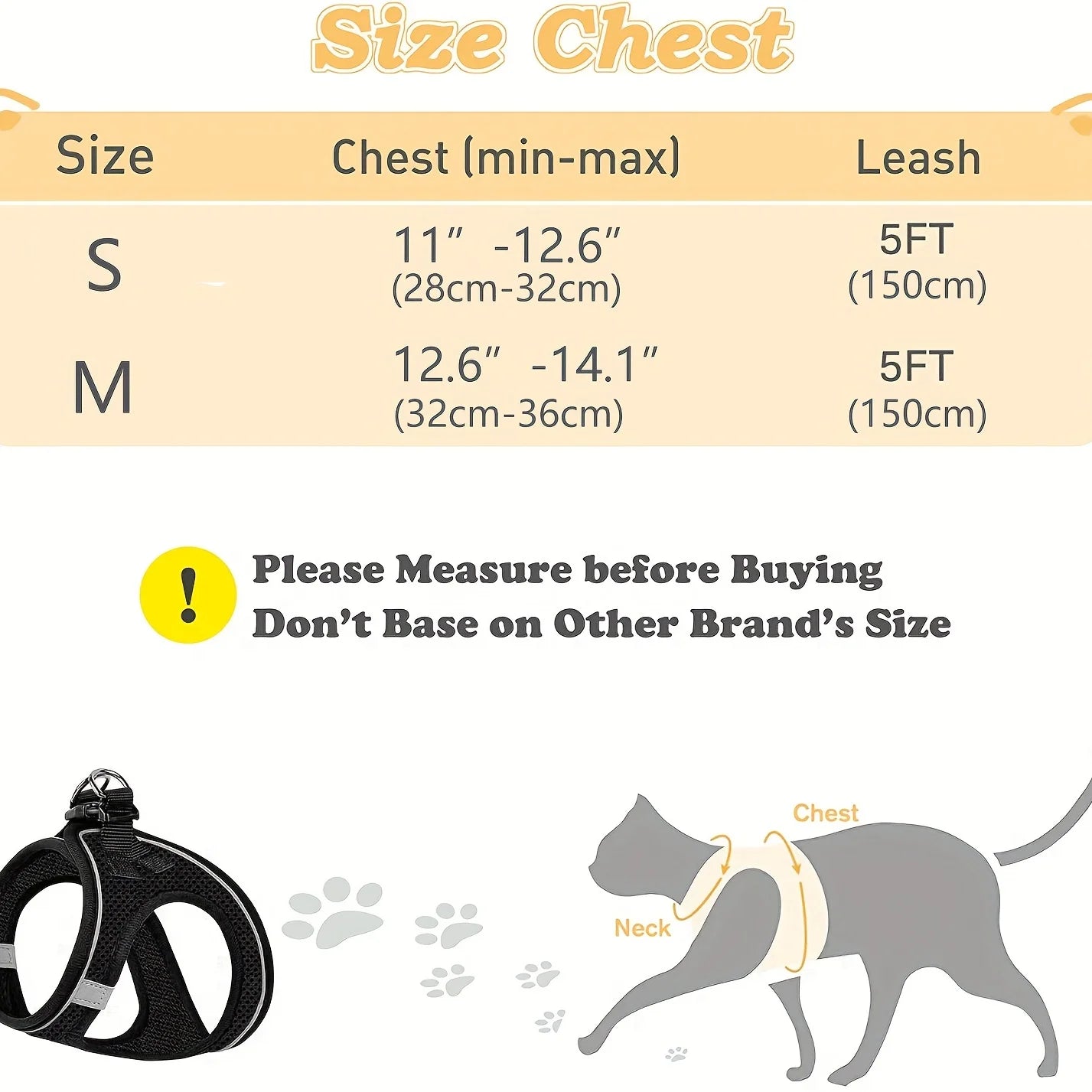 Harnais Anti-Fugue pour Chat – Gilet Mesh Réfléchissant avec Laisse pour Balades en Sécurité