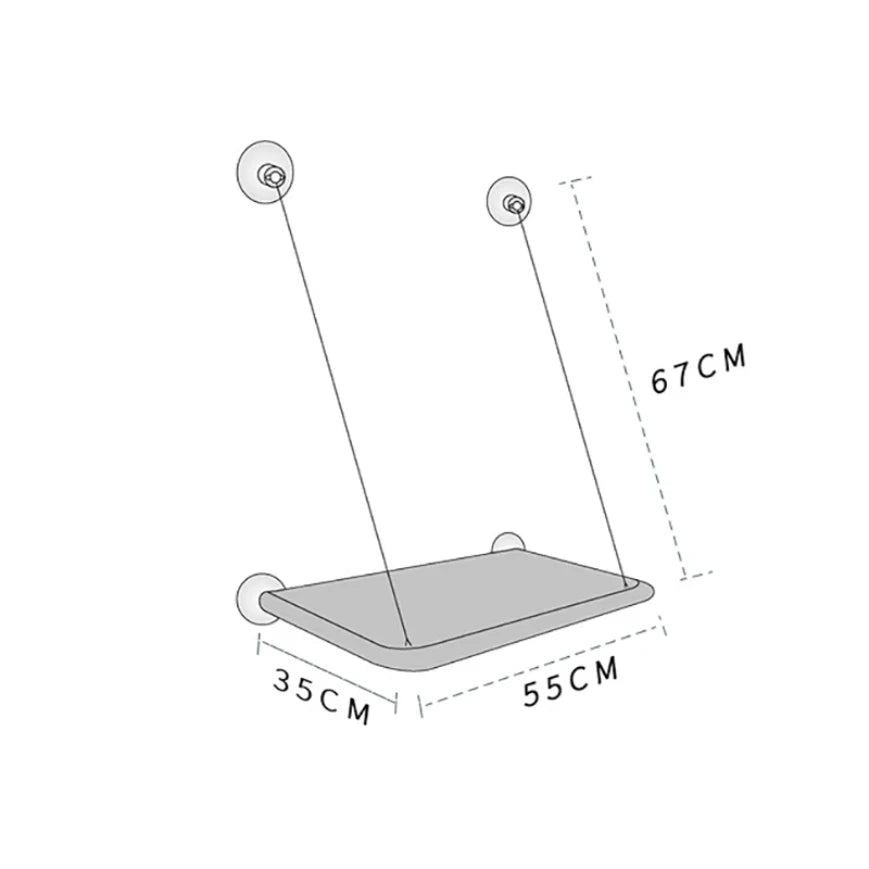Hamac Suspendu pour Chat – Siège Fenêtre Ensoleillé Jusqu’à 20kg, Tissu Oxford Lavable