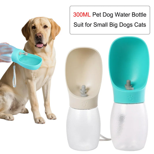 Gourde Portable pour Chien 300ml – Gamelle de Voyage pour Chiot, Chat & Chien