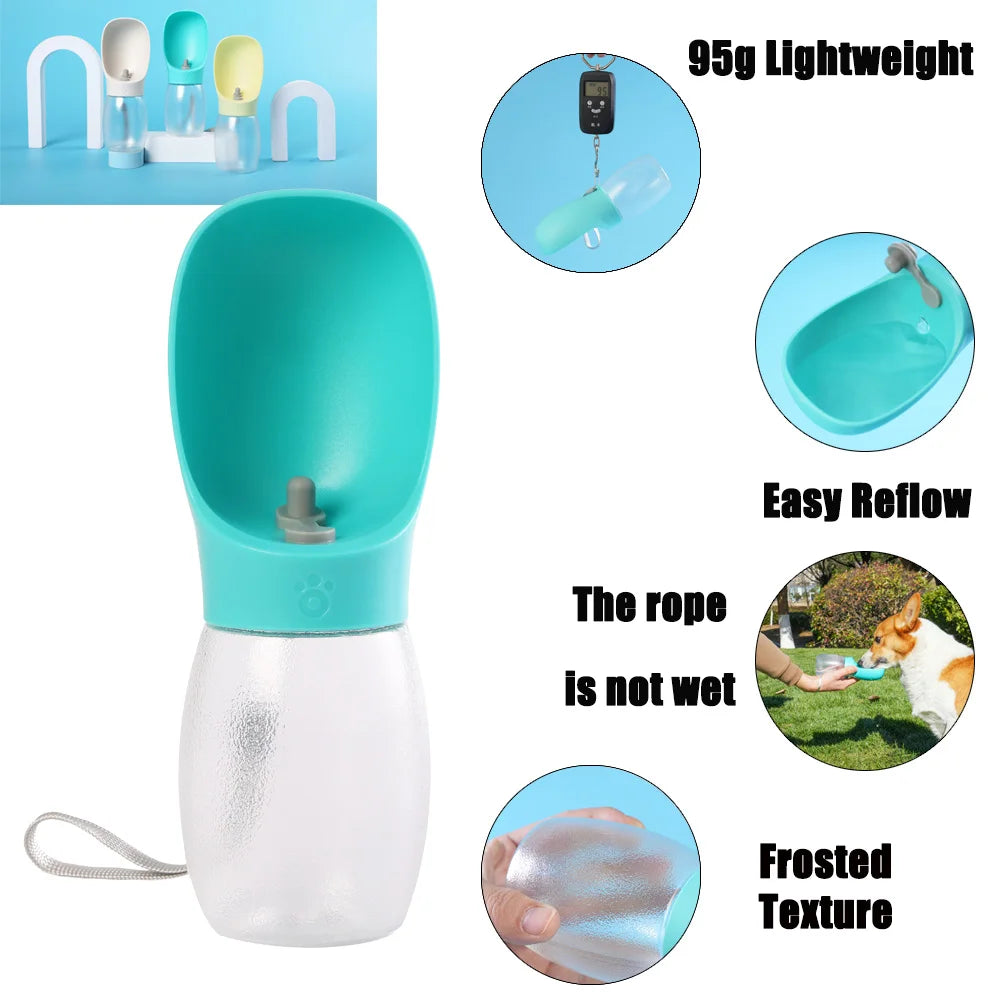 Gourde Portable pour Chien 300ml – Gamelle de Voyage pour Chiot, Chat & Chien