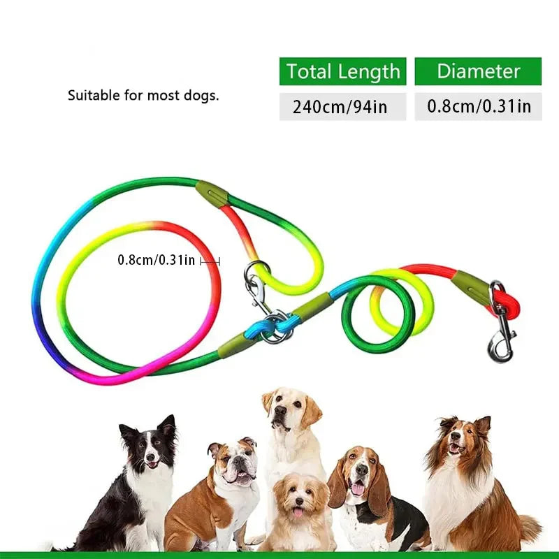 Laisse Mains Libres Réfléchissante pour Chien – Nylon Ajustable