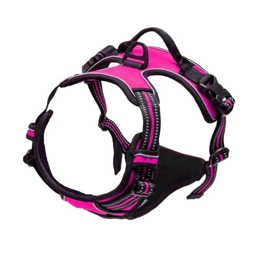 Harnais Anti-Traction pour Chien – Réfléchissant, Ajustable, Clip Frontal