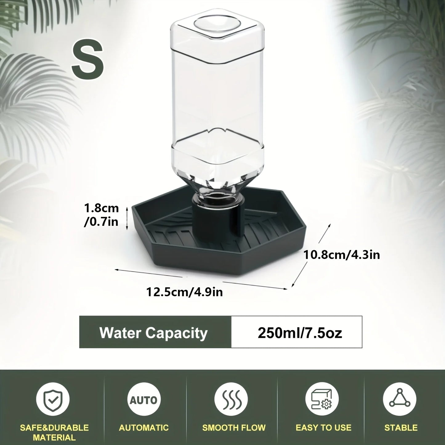 Abreuvoir Automatique pour Reptiles – Mangeoire pour Lézard, Gecko, Chaméléon, Grenouille, Serpent, Tortue