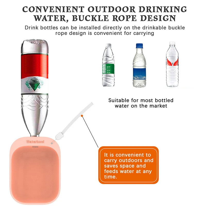 Distributeur d’Eau Portable pour Chien & Chat – Gourde de Voyage 13cm Antifuite