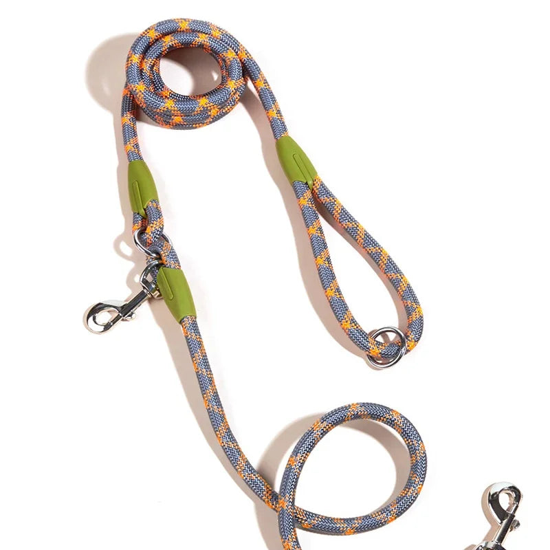 Laisse Mains Libres Réfléchissante pour Chien – Nylon Ajustable