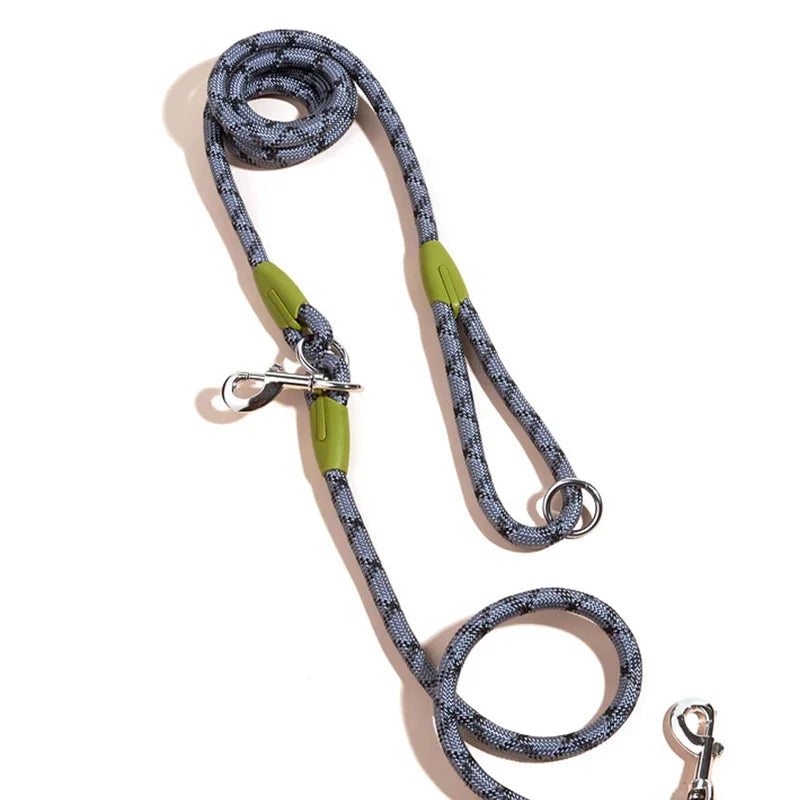 Laisse Mains Libres Réfléchissante pour Chien – Nylon Ajustable