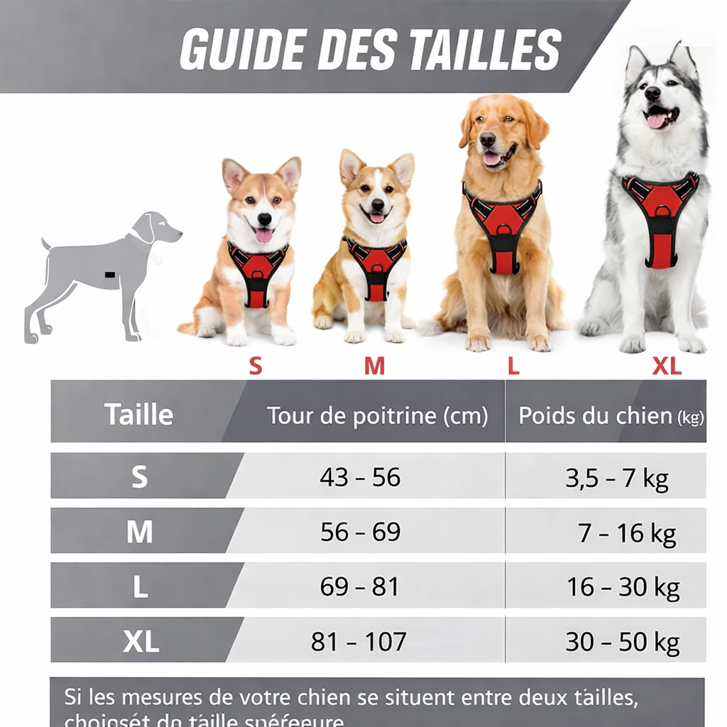 Hundegeschirr Anti-Zug Clip Front | Reflektierende Streifen | Strapazierfähiges Nylon S-XL
